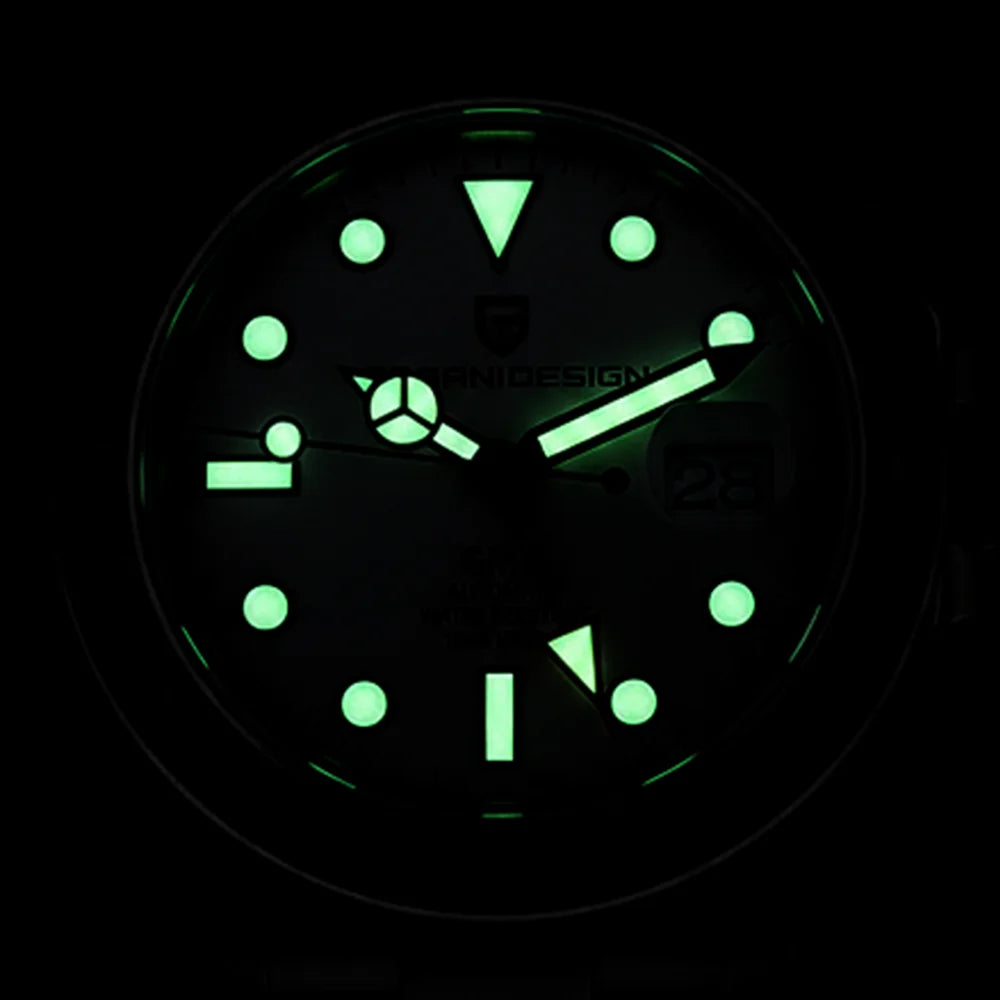 Pagani Design 2026 Nuevo reloj de buceo para hombre 42mm zafiro mecánico automático GMT 100m resistente al agua PD1682