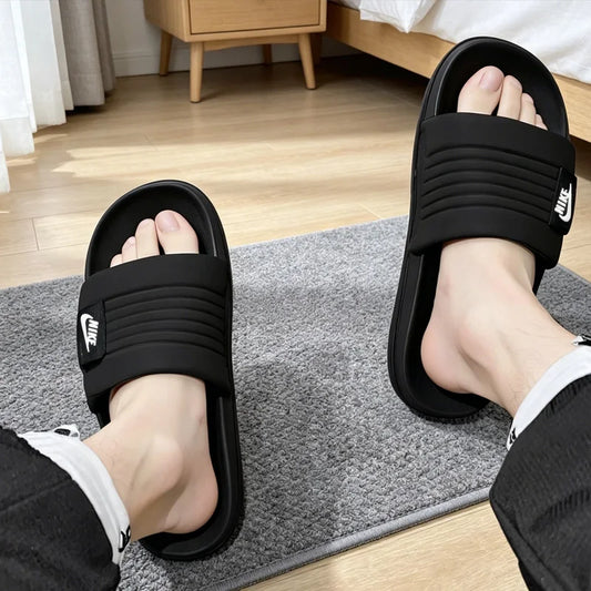 Nike Men Slide Slippers, Soft Cushion Non-slip Quick Dry Casual Indoor Outdoor Beach Shower Slippers DQ9624-001