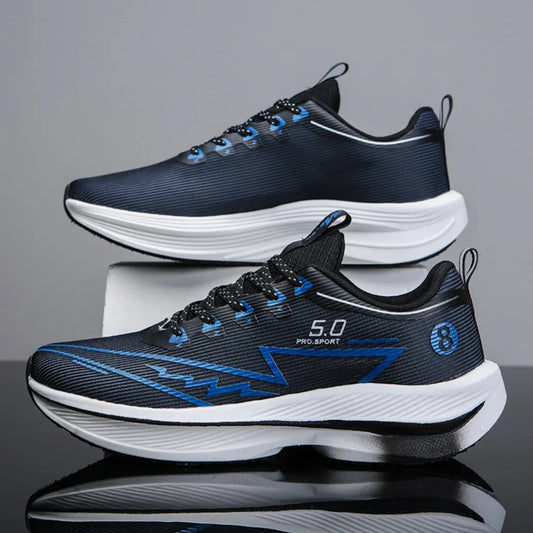 New Men's Carbon Plate Running Shoes Soft Cushion Shock Absorbing Sports Shoes Unisex Sneakers Light Anti-Slip Training Shoes