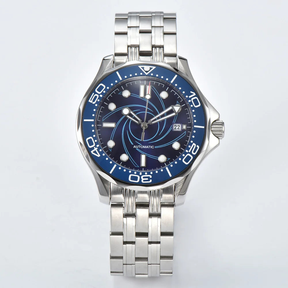 Parnsrpe 2026 New Miyota 8215 Automatic Dive Watch for Men Luxury Sport Green Dial Luminous Sapphire Crystal Date Waterproof Bus
