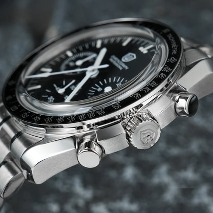 Orologio da uomo Watchdives New Wd1863 al quarzo VK63, cronografo con vetro zaffiro bombato, impermeabile, 39 mm, in acciaio, top brand, orologio business di lusso