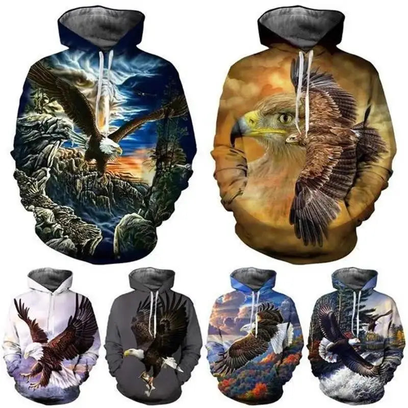US-Adler-Grafik-Hoodie für Herren, 3D-Weißkopfseeadler-Print, Hoodies für Damen, Pullover, Harajuku-Fashion, Y2K-Tops, Hoody-Sweatshirts
