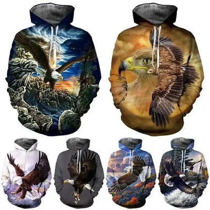 US-Adler-Grafik-Hoodie für Herren, 3D-Weißkopfseeadler-Print, Hoodies für Damen, Pullover, Harajuku-Fashion, Y2K-Tops, Hoody-Sweatshirts