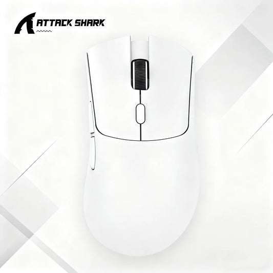 Mouse gaming wireless tri-mode Attack Shark R1/X11 18K DPI PAW3311 Bluetooth/2.4GHz/cablato, leggero e programmabile per PC/laptop
