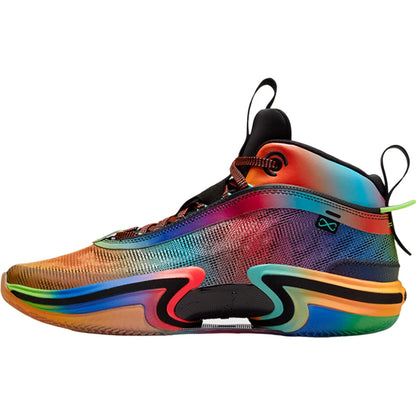Zapatillas de baloncesto resistentes de media caña Nike Authentic Jordan unisex Rainbow DN4200-064