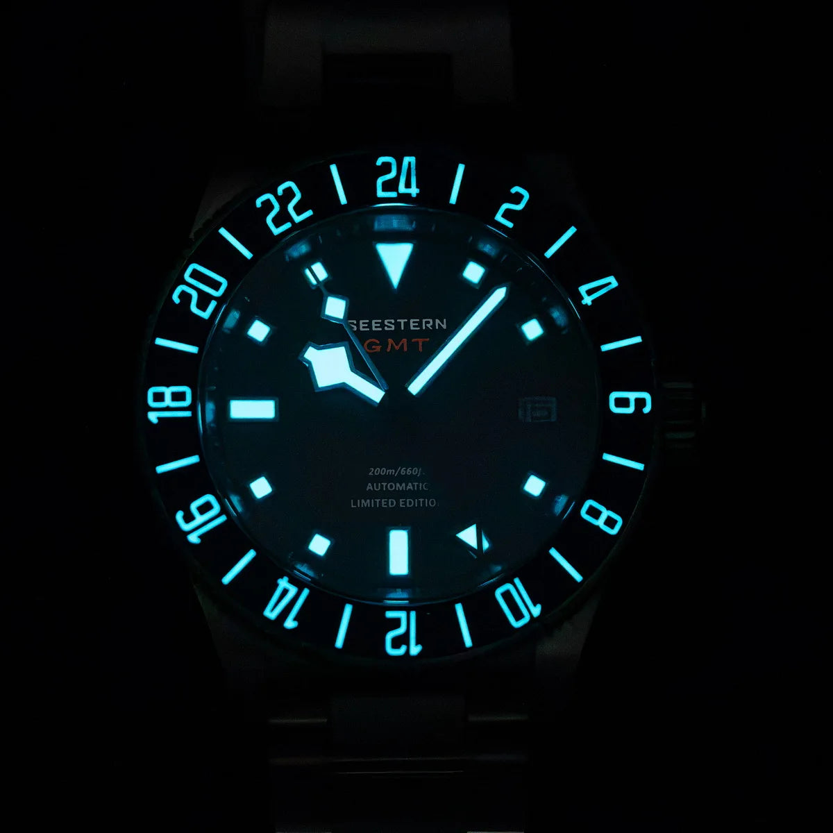 SEESTERN Titanium Diver Men of Watch GMT Automatic Mechanical Wristwatch NH34 Movement Sapphire Crystal 200M Waterproof Lume New