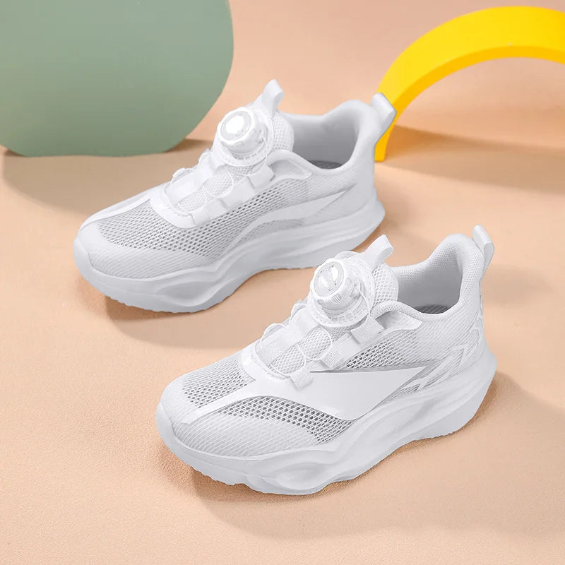 Children's Sneakers Fashion Thick Soft Sole Cushioning Elastic Casual Comfortable Tennis Shoes New Lightweight Mesh Jogging Shoes