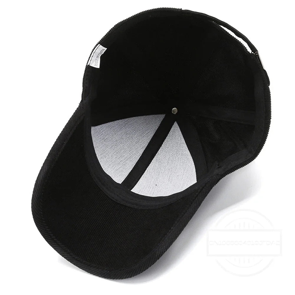 Trendy ArmyGreen Winter Baseball Caps For Men Luxury Women Corduroy Cap Snapback Hip Hop Trucker Hats Casquette Homme