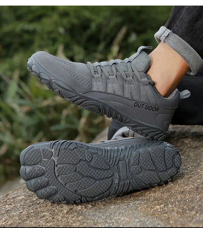Scarpe da uomo semplici e leggere da trekking sportivo 2025, barefoot a punta larga, multifunzionali casual in mesh traspirante per camminare