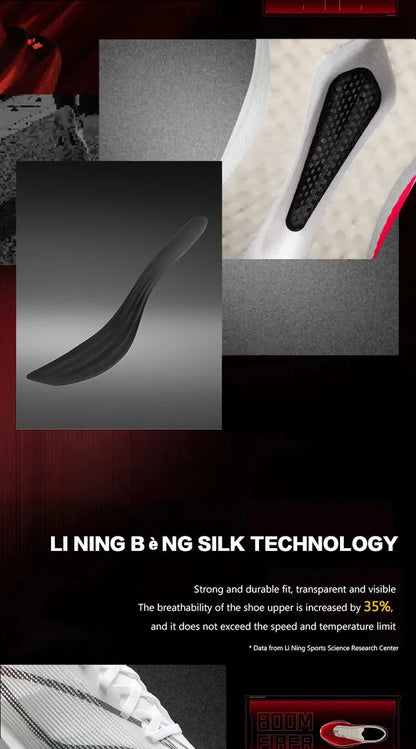 Li-Ning Women's FEIDIAN 5 CHALLENGER Racing Running Shoes Carbon-Fiber Plate BOOM Cushion Breathable Sport Sneakers ARMV002