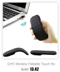 Bluetooth Wireless Arc Touch Mouse For Microsoft PC Laptop 1200DPI Optical Folding Mouse Slim Notebook Gaming Computer Mice