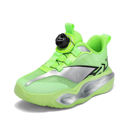 Children's Sneakers Fashion Thick Soft Sole Cushioning Elastic Casual Comfortable Tennis Shoes New Lightweight Mesh Jogging Shoes