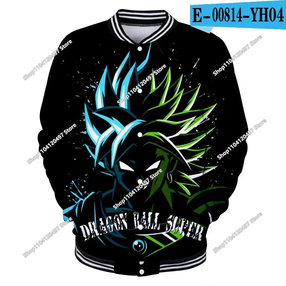 Uniforme da baseball streetwear Dragon Ball per uomo e donna, costume Son Goku per adulti, giacca primaverile e autunnale, cardigan, felpa, idea regalo