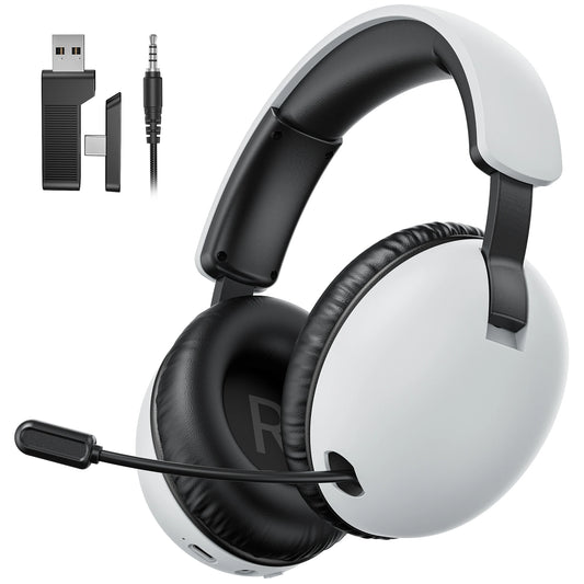 Casque Gaming Sans Fil Acinaci BL500 2.4G Bluetooth 5.3 et Filaire – Micro à Réduction de Bruit, Batterie 30H, Haut-Parleurs 50mm pour PC, PS5, PS4