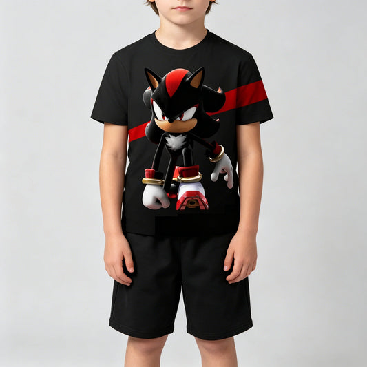 Men T Shirt Women Tee Boys Girls Top Adults Children Parent Child quick dry kid Tshirts Sonic Hedgehog Anime Peripheral Shirt