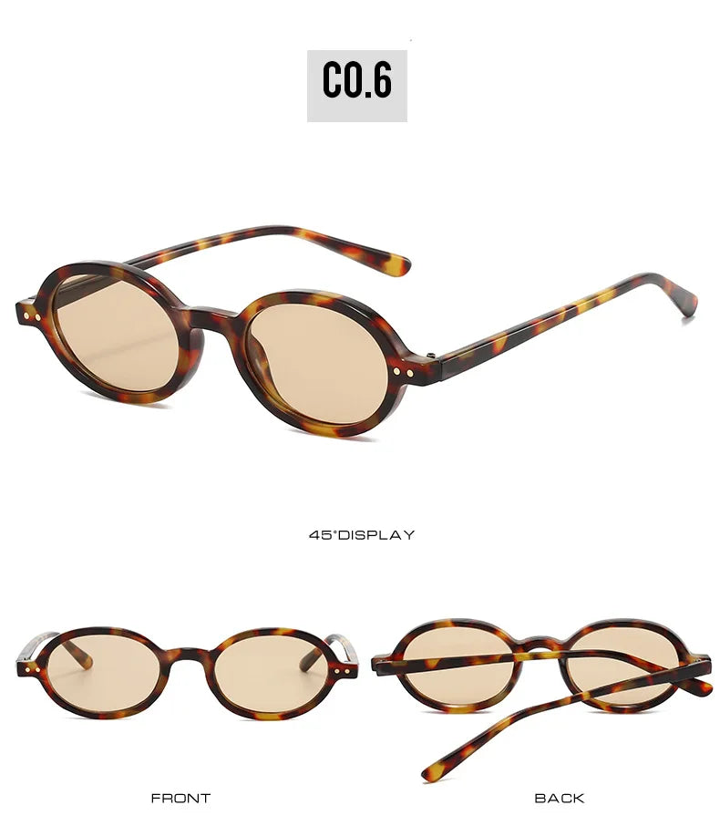 2026 Retro Small Round Frame Eyewear | Double Gold Rivet Accent | High-End Styling Sunglasses