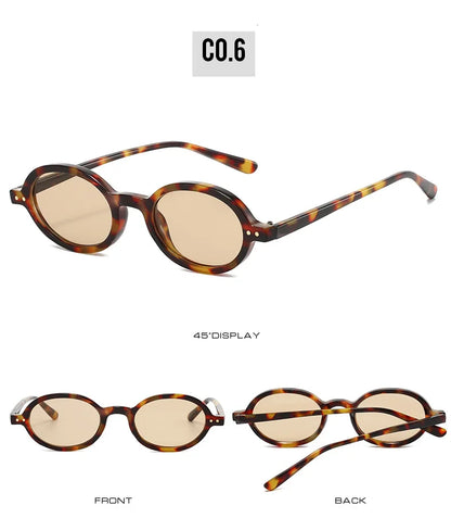 2026 Retro Small Round Frame Eyewear | Double Gold Rivet Accent | High-End Styling Sunglasses