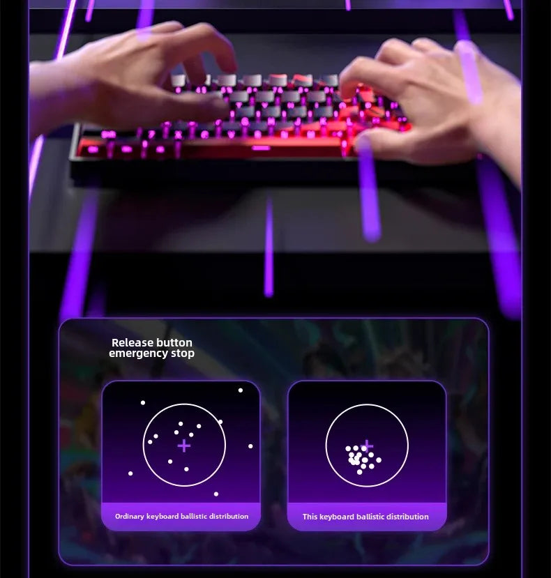 Aula Win60He Magnetic Switch Keyboard Wired Win 60 HE Mechanical Keyboard Esports Gamer Win68 Keyboards Custom Win60 He Gifts