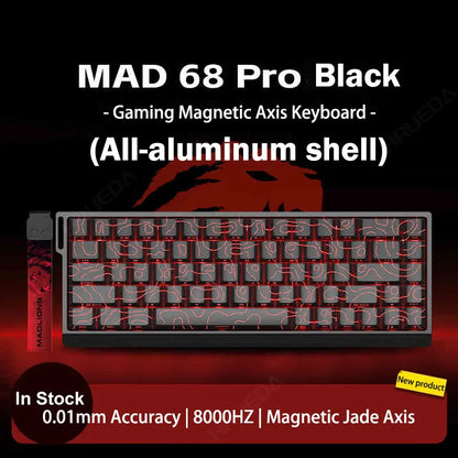 MADLIONS MAD 60/68HE Gaming Magnetic Switch Keyboard Wired Key Web Drive Custom 8K 61/68 Return RT Adjustable Keystroke Hot Swap