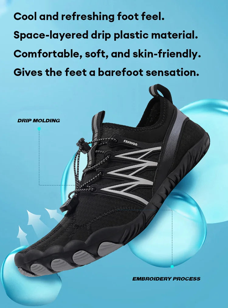 Outdoor Lightweight Men's Trainning Running Barefoot Shoes Qiuck-Dry Swimming Water Shoes Sport Gym Fitness Jogging Sneaker
