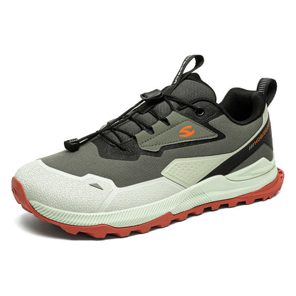 HOBIBEAR Hiking Walking Shoes for Men and Women, Elastic Band, Non-Slip Sneakers, Comfortable Outdoor Travel Running Shoes