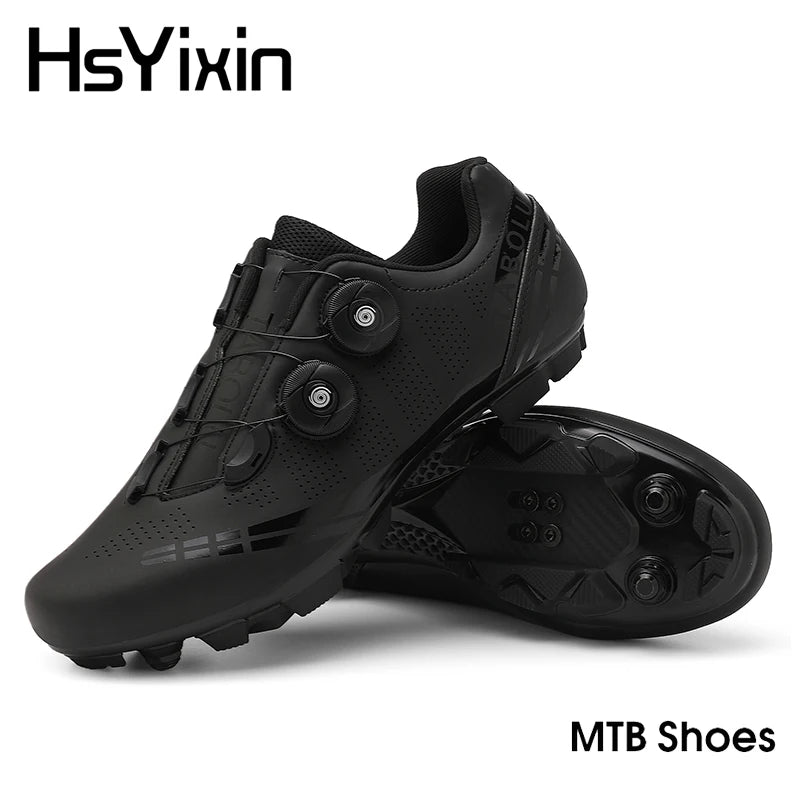 MTB Cycling Shoes Breathable Men’s and Women’s Off-Road Mountain Bike Cycling Shoes Self-Locking Speed Mountain Bike Pedal Shoes
