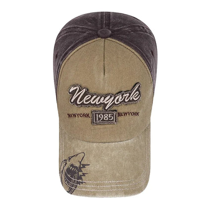 6 Colors New Unisex Washed Distressed Craft Patch 3 Dimensional Embroidery Design Baseball Cap