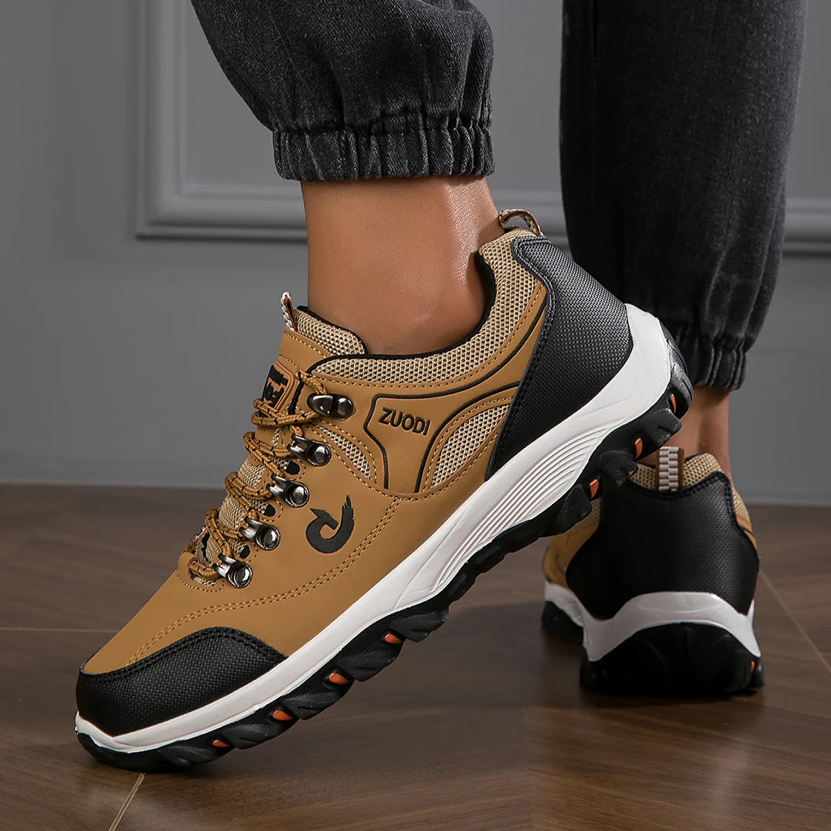 Zapatillas de senderismo para hombre nuevas, transpirables, ultraligeras y antideslizantes, para deportes al aire libre, camping y running