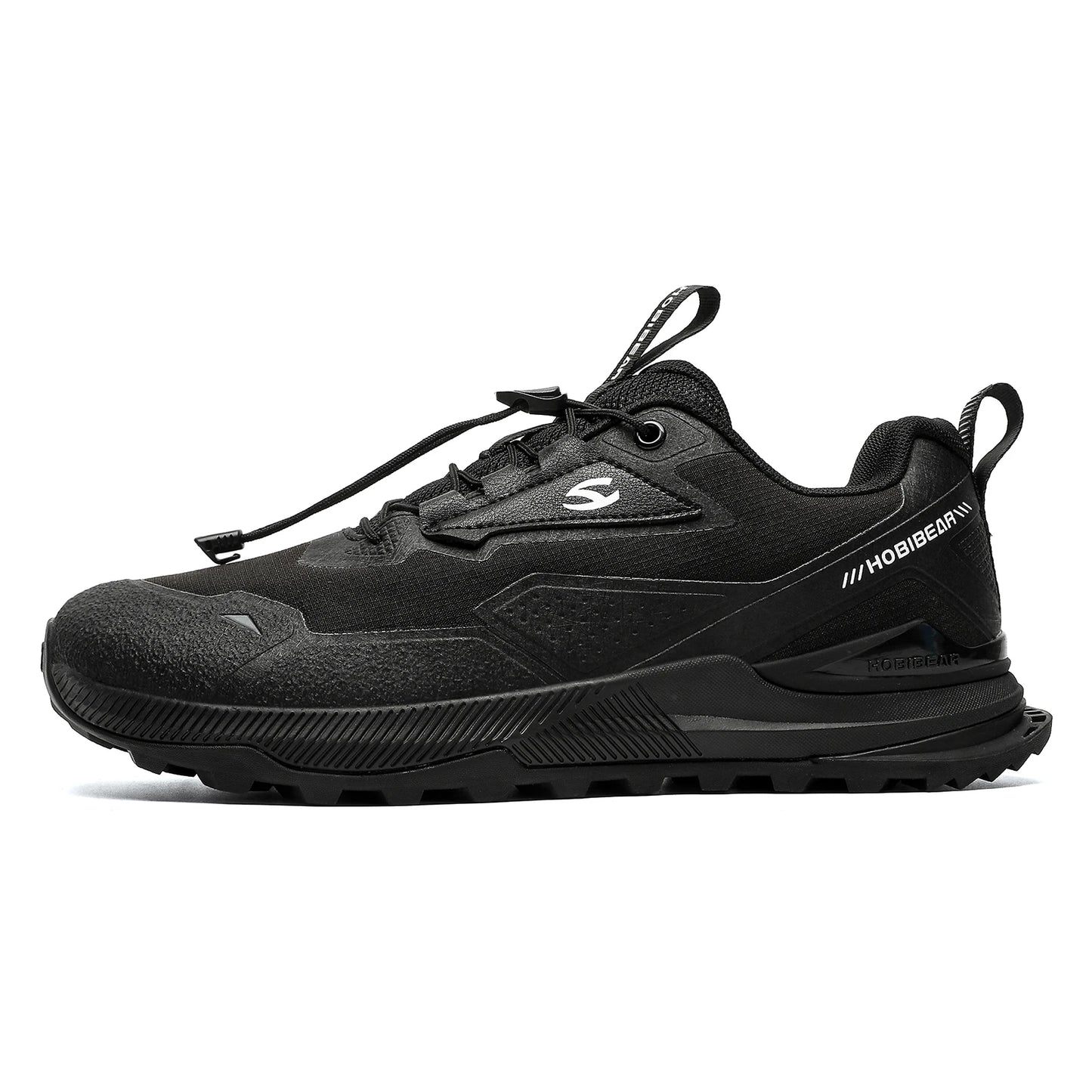 HOBIBEAR Hiking Walking Shoes for Men and Women, Elastic Band, Non-Slip Sneakers, Comfortable Outdoor Travel Running Shoes