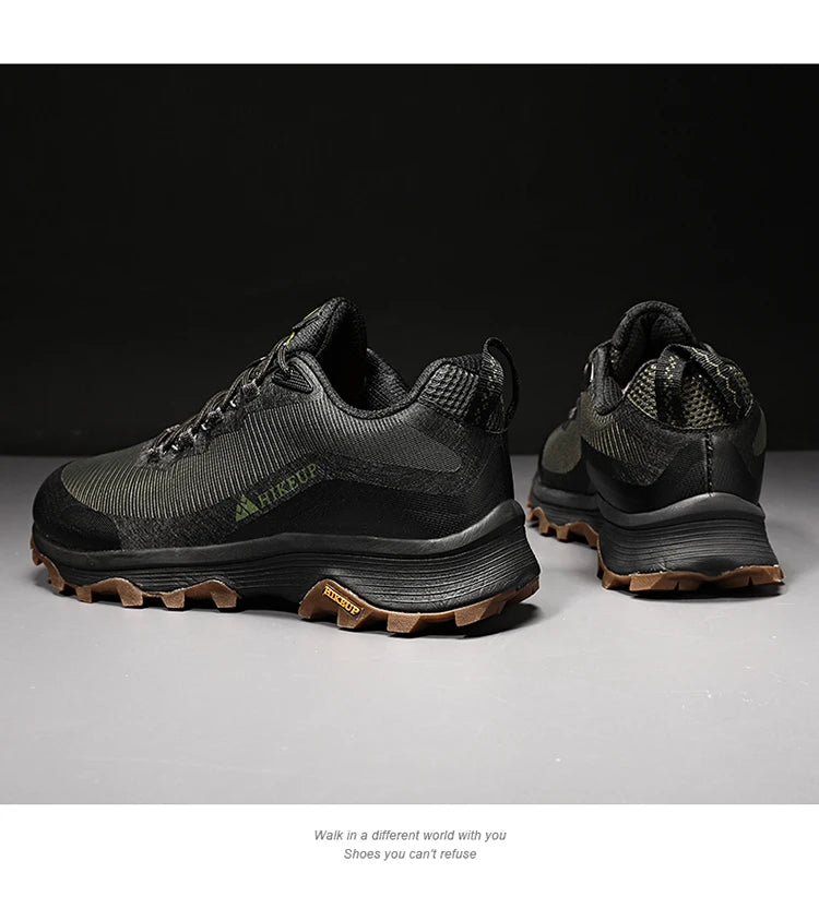 HIKEUP Outdoor Running Shoes Men Women Anti-Skid Hiking Camping Sports Trail Male Safety Footwear Comfort Trekking Sneakers