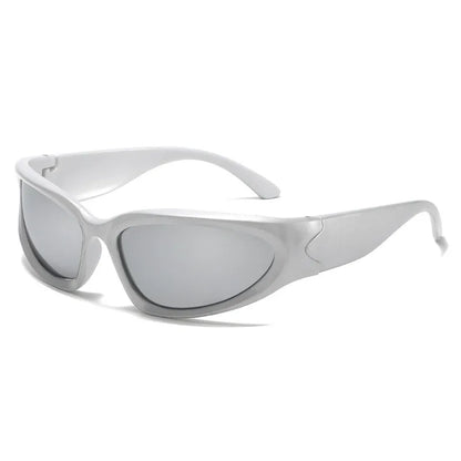 1pcs Y2K Style Irregular Frame Border Silver Glasses Men's Sunglasses Are Perfect for Concerts