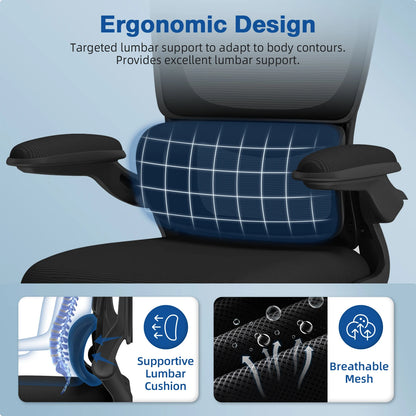 Daccormax office chair ergonomic,Desk chair,150kg capacity, adjustable headrest and armrests, Computer chair with lumbar support