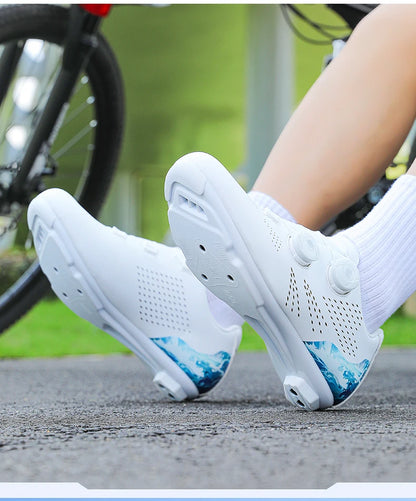 Professioanal Men Road Cycling Sneakers Bike Shoes SPD MTB Sole Flat Racing Speed Trail Mountain Bicycle Footwear Pedal Sports