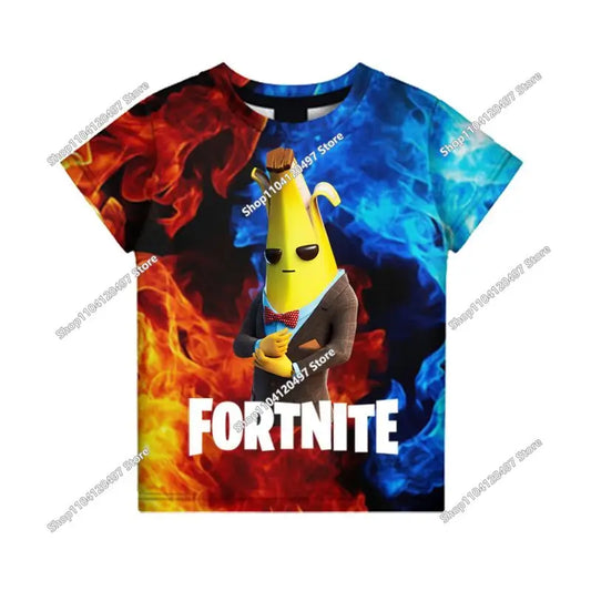 2026 Fortnite T-shirt Boys Summer Anime Game T Shirt Everyone T-Shirt Cute Tee Shirt Basic Battle Gamer Short Sleeve Man Tshirt