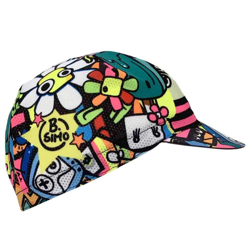 Classical Summer Breathable Cycling Caps Men And Women Funny Multi Styles Quick Dry Sports Hats Red Blue Black White