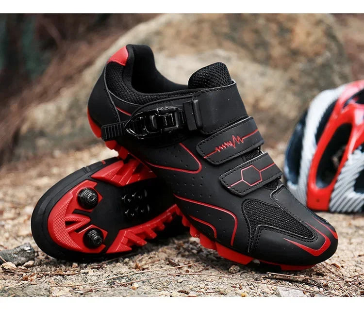 Unisex Hard Sole Cycling Shoes – 4-Season Road Bike Lock Pedal Shoes for MTB Outdoor Sports