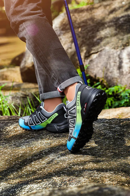 Men’s Hiking Shoes Waterproof Outdoor Lace-Up Sports Shoes Women’s Bicycle Casual Shoes Non-Slip Field Tactical Training Shoes