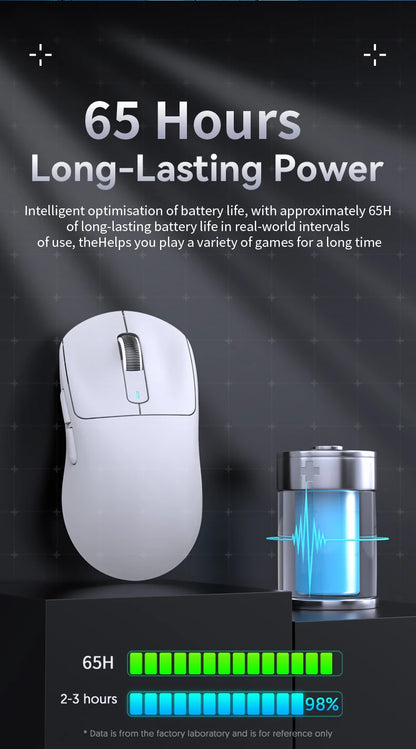 Mouse ATTACK SHARK X3 trimodo 1K Hz, mouse inalámbrico Bluetooth X3Pro 4K Hz ligero, PAW3395, velocidad móvil 650IPS