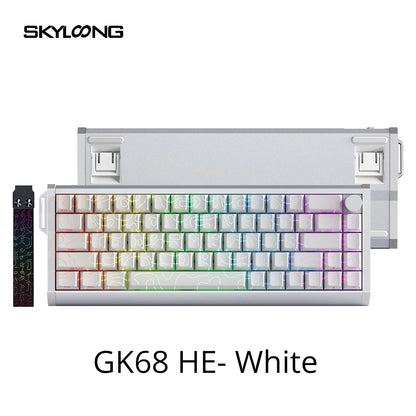 Tastiera magnetica SKYLOONG GK61/GK68 HE con case in alluminio, 8000hz, RT0.01mm, Rapid Trigger, keycap PBT, retroilluminazione RGB, tastiera gaming cablata