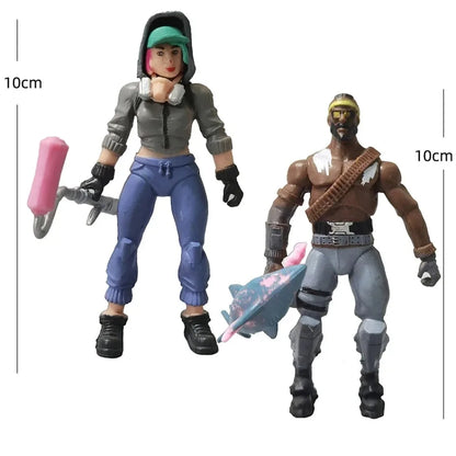 Set da 8 pezzi 10cm Fortnite Giocattoli Action Figure Modello Game Battle Royale Bambola Giocattolo Cool per Bambini e Ragazzi Regalo Divertente per Compleanno e Natale