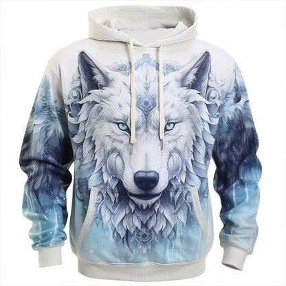 Animal Wolf 3D Print Hoodies Men Women Autumn Fashion Streetwear Oversized Hooded Sweatshirts Pullovers Y2K Tops Unisex Clothing