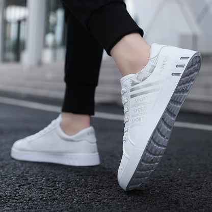 Men's Low-Top Skateboarding Sneakers - Breathable Synthetic Upper, Durable Pvc Sole, Round Toe Design, Suitable for Casual and Formal Wear Skateboard Shoes, Casual Shoes, Stylish Lace-Up Design, Equipped with Comfortable Fabr