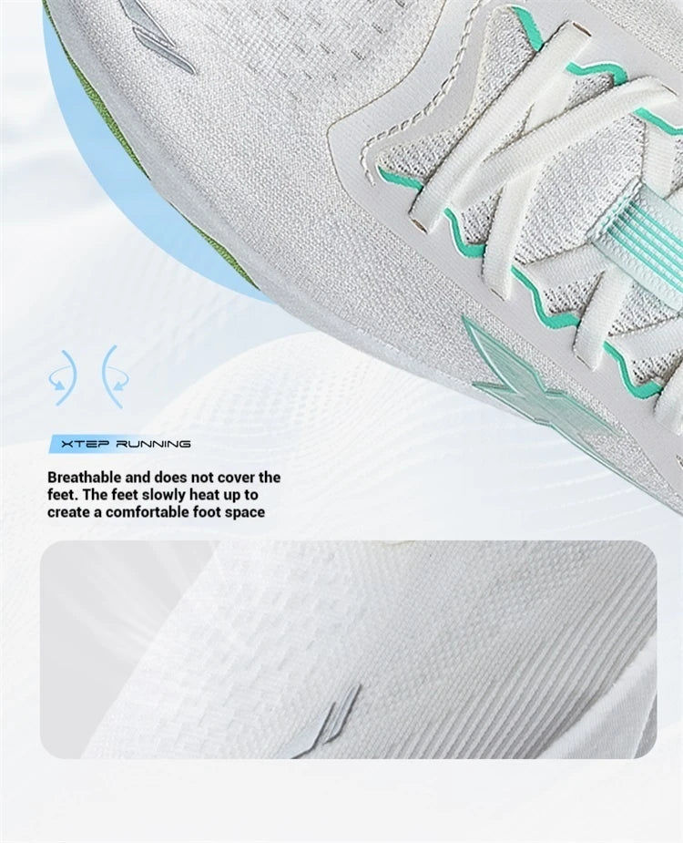Xtep Lingbu 2.0 Running Shoes Male 2025 Spring ACE Support Feather Foam Sports Shoes  Stability Advanced Sneakers 875119110001
