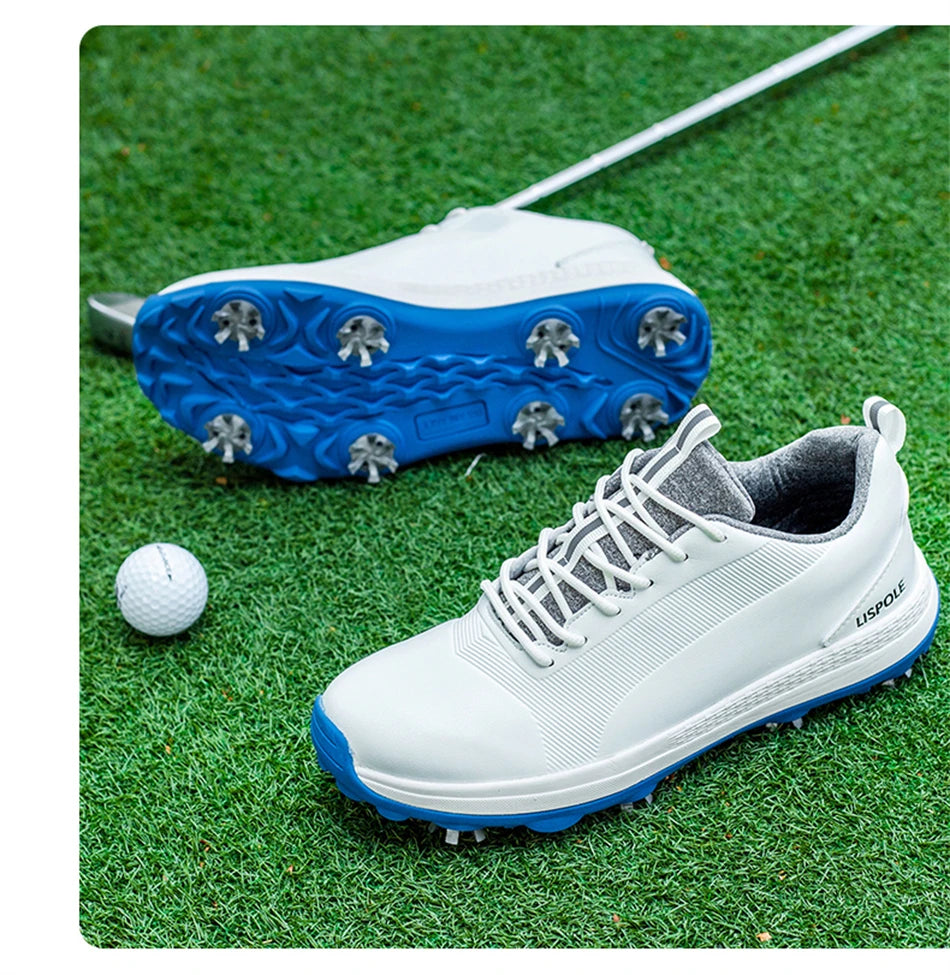 Hot Sale Leisure Golf Shoes Men's Waterproof Golf Spikes Sneakers Professional Non-Slip Golf Trainers Luxury Sports Shoes