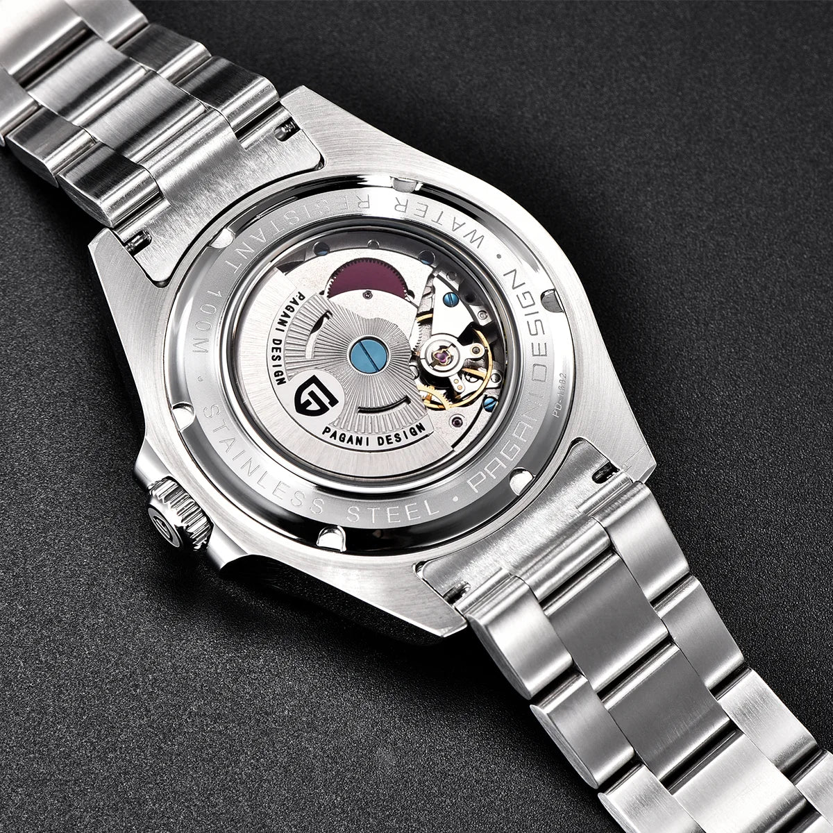 Pagani Design 2026 Nuevo reloj de buceo para hombre 42mm zafiro mecánico automático GMT 100m resistente al agua PD1682