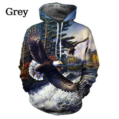 US-Adler-Grafik-Hoodie für Herren, 3D-Weißkopfseeadler-Print, Hoodies für Damen, Pullover, Harajuku-Fashion, Y2K-Tops, Hoody-Sweatshirts