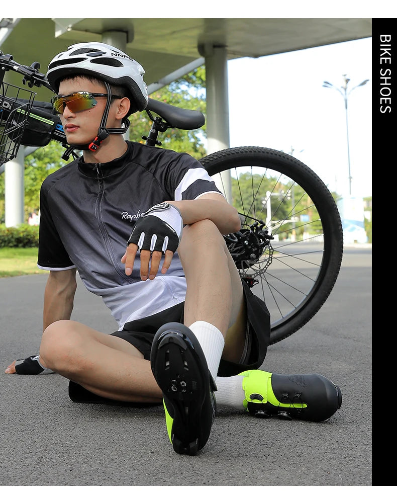 Ultra-Light Cycling Shoes, Breathable and Lightweight, SPD-Compatible Hard Soles for Road Mountain Bike Competition Training