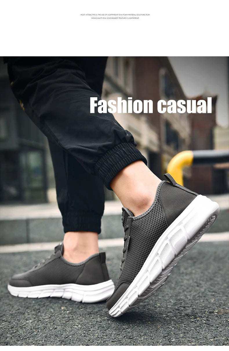 Men's Summer Sneakers Casual Running Shoes Breathable Walking Mesh Lightweight Sports Shoes Comfortable Fashion Shoes Zapatillas