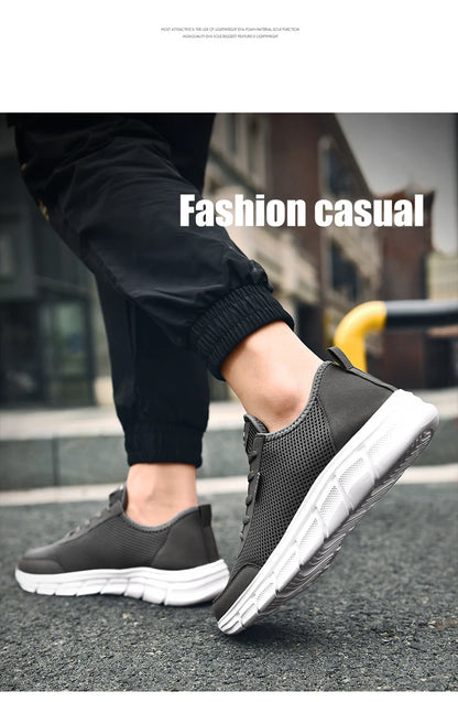 Men's Summer Sneakers Casual Running Shoes Breathable Walking Mesh Lightweight Sports Shoes Comfortable Fashion Shoes Zapatillas
