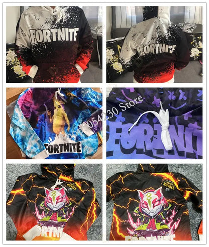 Fortnite jongens coole helden cosplay-hoodie, cartoon-sweatshirt, kinderkleding, lente/herfst babyjas, kinderjack met capuchon